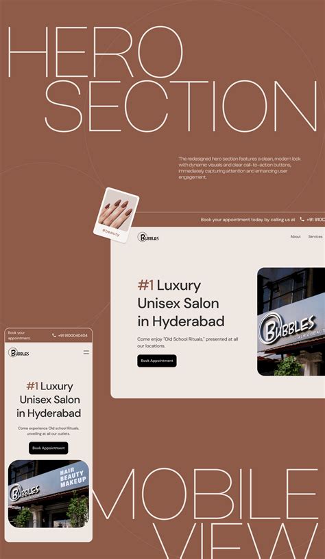 Bubbles Salon - Redesign website :: Behance