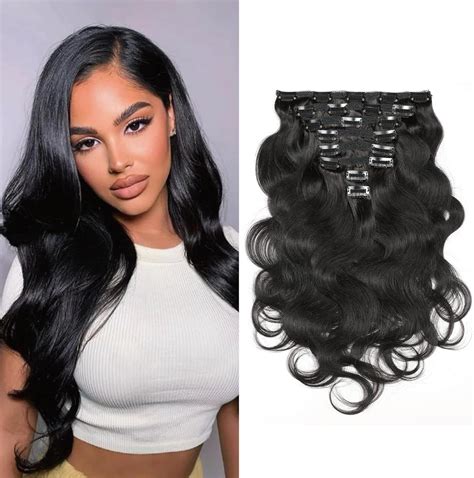 Humistwbiu Body Wave Clip In Hair Extensions Human Hair For Black Women