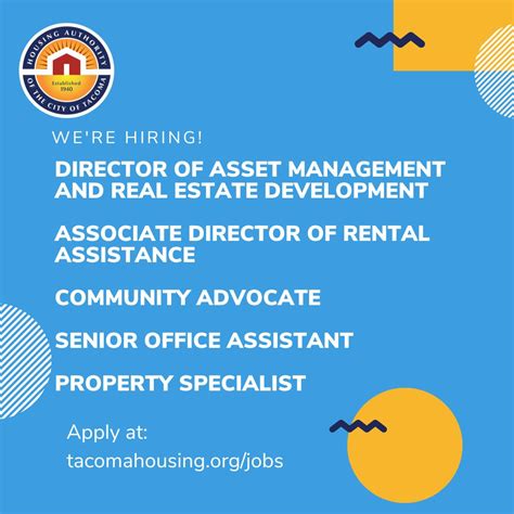 tacoma housing authority  linkedin    accepting applications