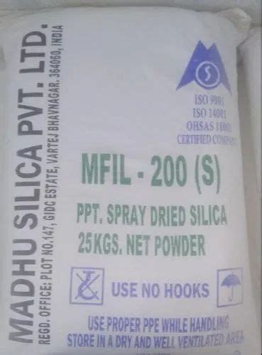 Madhu Silica Pvt Ltd Precipitated Dried Silica Powder Grade Mfil