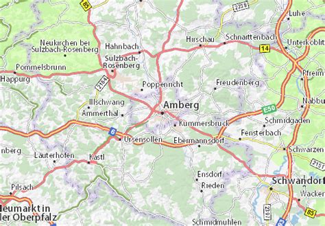 MICHELIN Amberg map - ViaMichelin