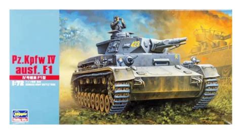 Hasegawa Panzer Pz Kpfw Iv Asuf F German Army Battle Tank Model