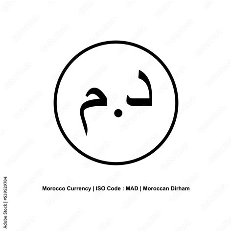 Morocco Currency Icon Symbol Moroccan Dirham Mad Sign Vector