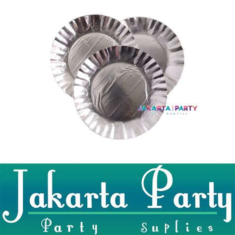 Jual Piring Kue Silver Paper Plate Silver Piring Kertas Piring