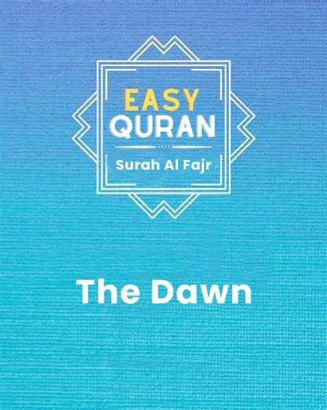 89 Surah Al Fajr The Dawn Luqmay