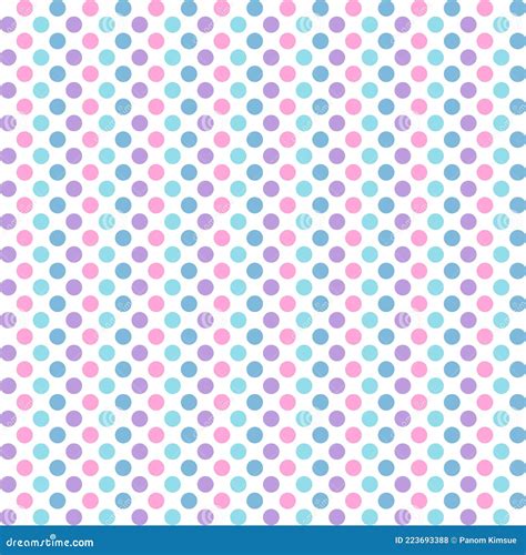 Seamless Pattern Polka Dot Pastel Color Vector Abstract Background