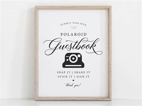 Polaroid Guest Book Sign Wedding Photo Guestbook Sign Photo Etsy