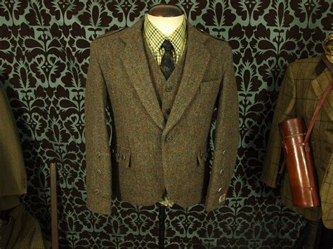 Unused Mens Harris Tweed Kilt Argyll Jacket And Matching Waistcoat 40