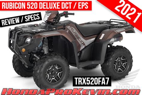 Honda Rubicon Deluxe Dct Eps Atv Review Specs Fourtrax