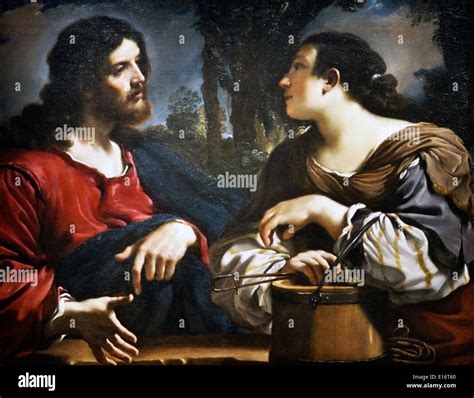 Christ And The Samaritan Woman By Guercino 1619 Stock Photo Alamy