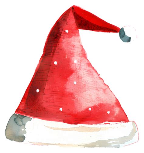 Santa Hat Vibrant watercolor painting of red Santa hat - Photo #431 ...