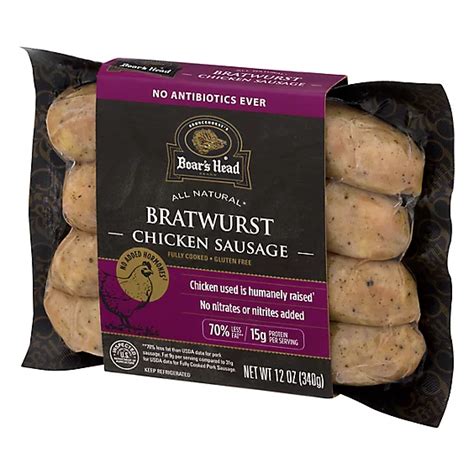 Boars Head Bratwurst Chicken Sausage 12 Oz Albertsons