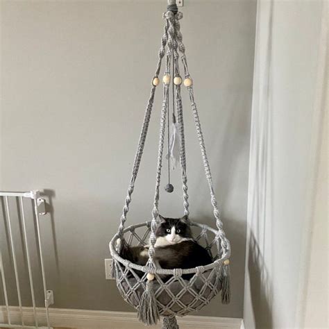 Multicolor Rope Macrame Cat Hammock Macrame Cat Bed Hanging Etsy Macrame Cat Hammock Cat