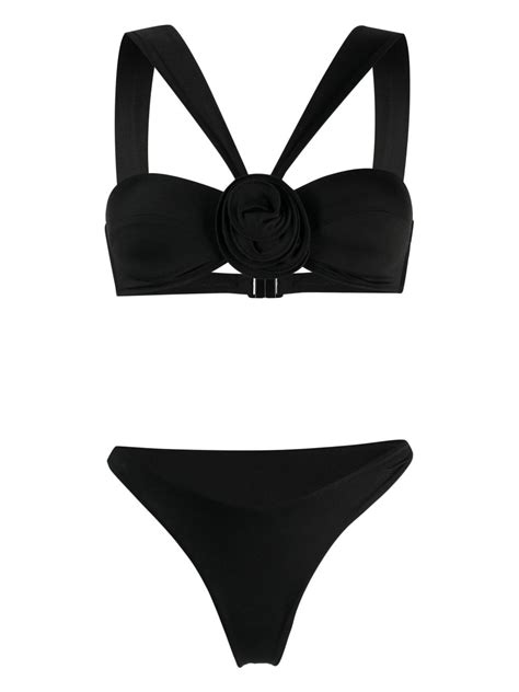 La Reveche Flower Detail Bikini Set Farfetch