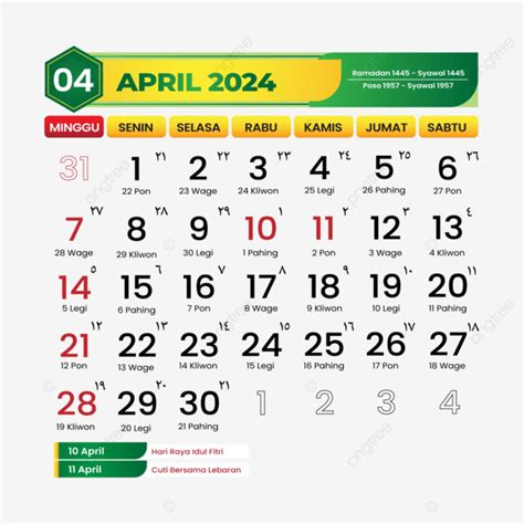 Calendario Moderno Mes Abril Vector Png Dibujos Calendario Abril