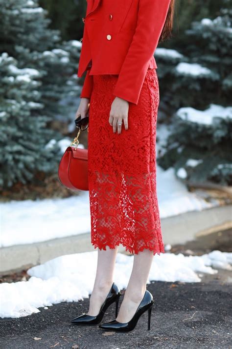 Red X Red Red Lace Midi Dress Fashion 2016 Fashion