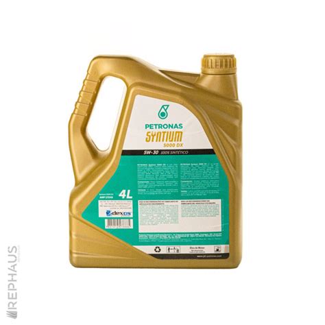 Aceite 5w30 Sintético Petronas Syntium 5000 Dx 4 LT Rephaus Repuestos