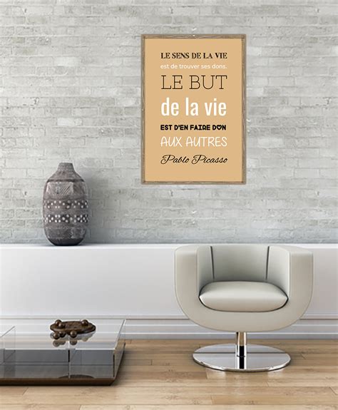 Tableau Ou Poster Personnalis Citation Le Sens De La Vie Pablo