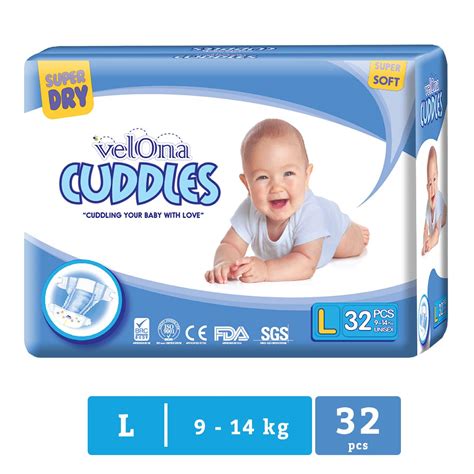 Velona Cuddles Large Baby Diapers 32 Pc Pack Nesh Kids Store