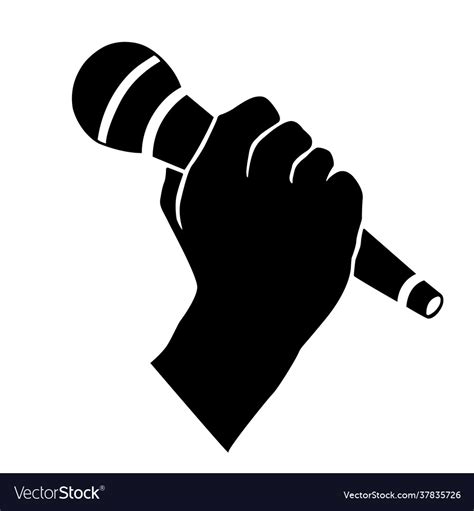 Hand Holding A Microphone In A Fist Royalty Free Vector