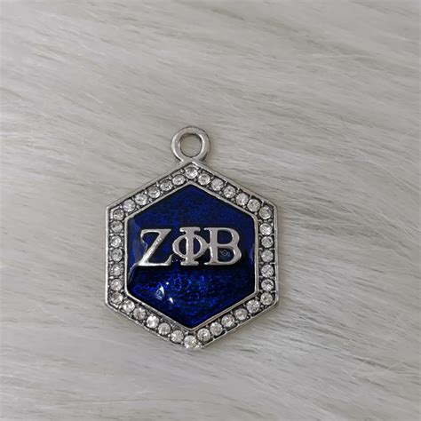 Wholesale Handmade Greek White Blue Letter Zeta Phi Beta For Bracelet