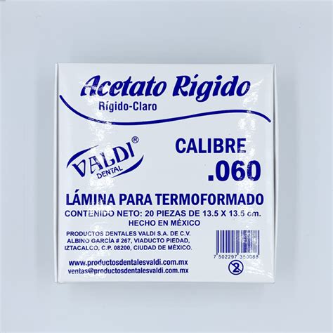 Acetato Valdi Rigido No Tiendaddodontocapital