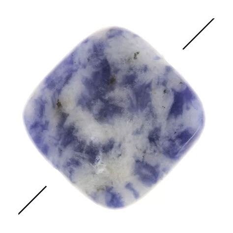 Perla Sfaccettata Quadrata 12 Mm In Pietra Gemma Sodalite X1 Perles