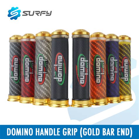 Domino Handle Grip A350 Transparent Silione Carbon Gold Bar End