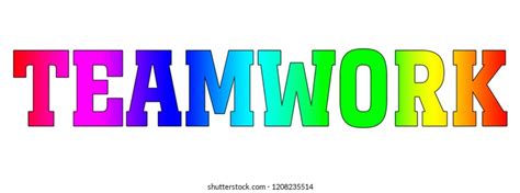 Teamwork Rainbow Logo Banner Stock Illustration 1208235514 Shutterstock