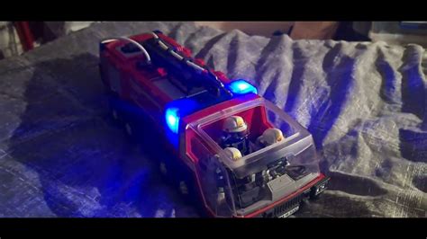 Playmobil 5337 Airport Fire Engine Blue Lights Demo YouTube