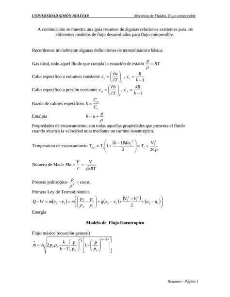 Pdf Mec Nica De Fluidos Flujo Compresible Pdf Fileuniversidad