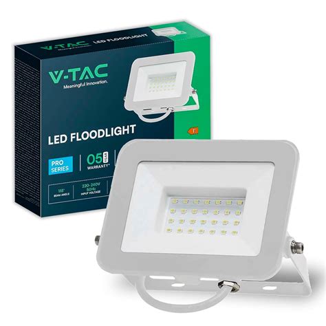 V TAC Faro LED Da Esterno 30W Bianco CHIP SAMSUNG 2505 Lumen