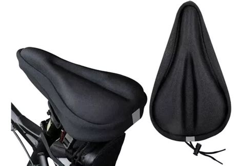 Funda Cubre Asiento Gel Acolchada Bicicleta Antiprostatico Color Negro