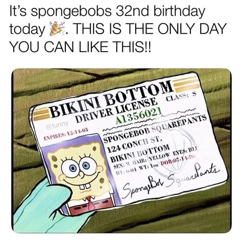 Happy birthday Spongebob : r/SpongebobMemes