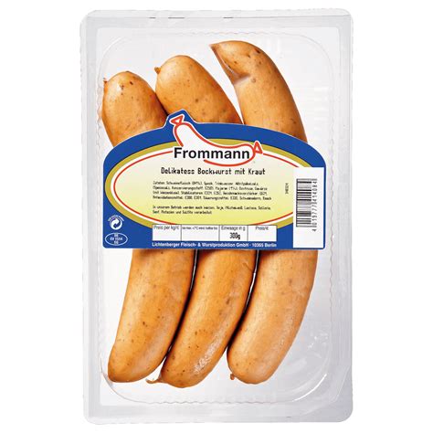 Frommann Bockwurst Mit Majoran 300g Bei REWE Online Bestellen