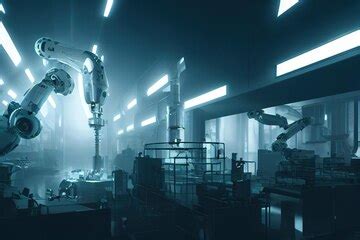 Premium Photo | Welding process in large workshop at steel and iron processing plant