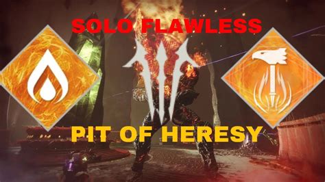 Solo Flawless Pit Of Heresy Dungeon In Destiny Episode Revenant Act I