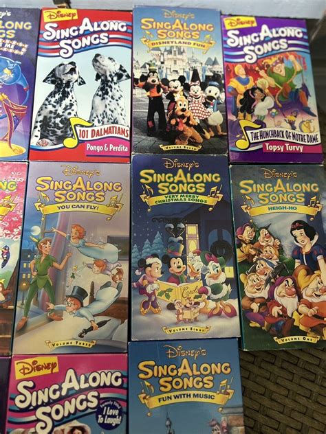 Mavin | Vintage 1990s Disney’s Sing Along Songs Lot of 13 VHS Tapes