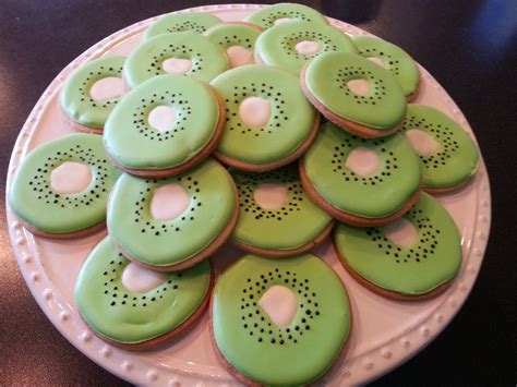 Kiwifruit Cookies Dessert Decoration Just Desserts Cookie Decorating