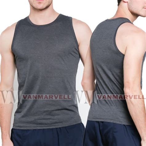 Jual Vm Singlet Jumbo Polos Abu Kaos Polos Basic Big Size Abu Abu S