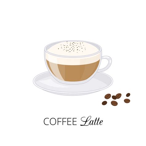 Cartoon Coffee Latte 14325726 Vector Art At Vecteezy