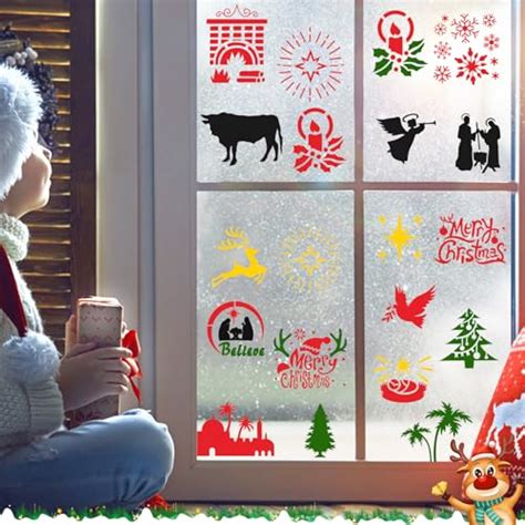 Snapklik Christmas Nativity Stencils 56 Pack Christmas Stencils