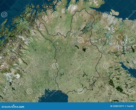 Lapland Finland High Res Satellite No Legend Stock Illustration