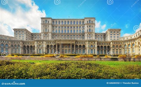 The Palace Of The Parliament Landmark Attraction In Bucharest Romania