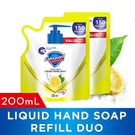 Safeguard Lemon Fresh Liquid Hand Soap 200ml Refill Duo Shopee