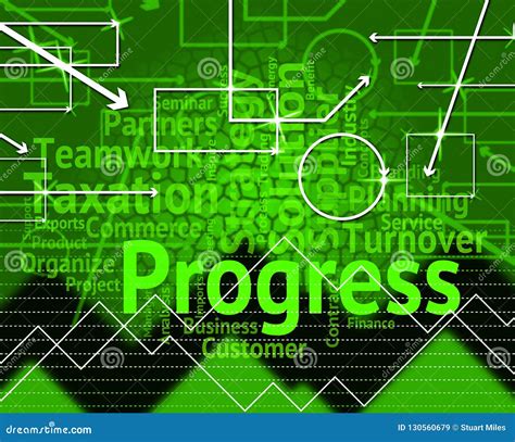 Progress Word Cloud Means Maturity Growth And Improvement Stock