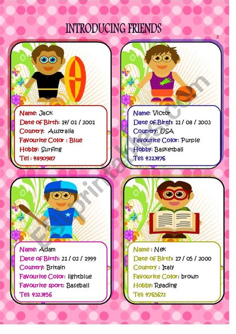 Introducing Friends Esl Worksheet By Isabel Pantaleo