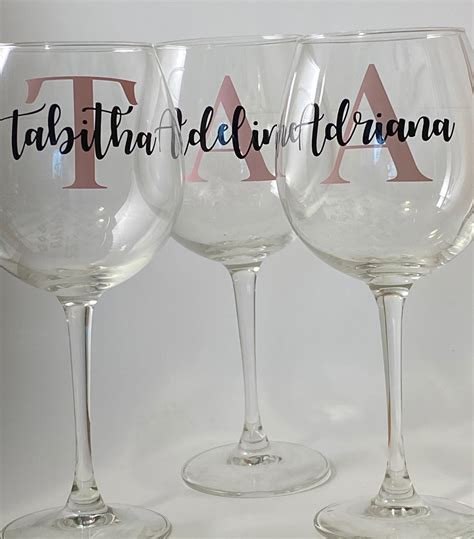 Personalized Glassware Name And Initial Assorted Glassware Etsy