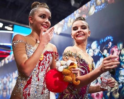 Arina And Dina Averina Russia 🇷🇺 After 1st Rotation Ball Hoop Grand