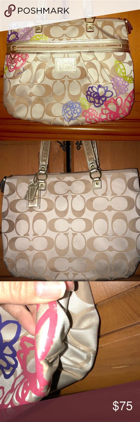 Authentic Coach Daisy Appliqué Glam Shoulder Bag Bags Shoulder Bag